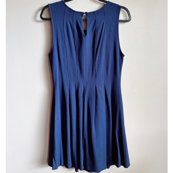 MONTEAU | Pleated Navy Blue Dress - Picture 2 of 4